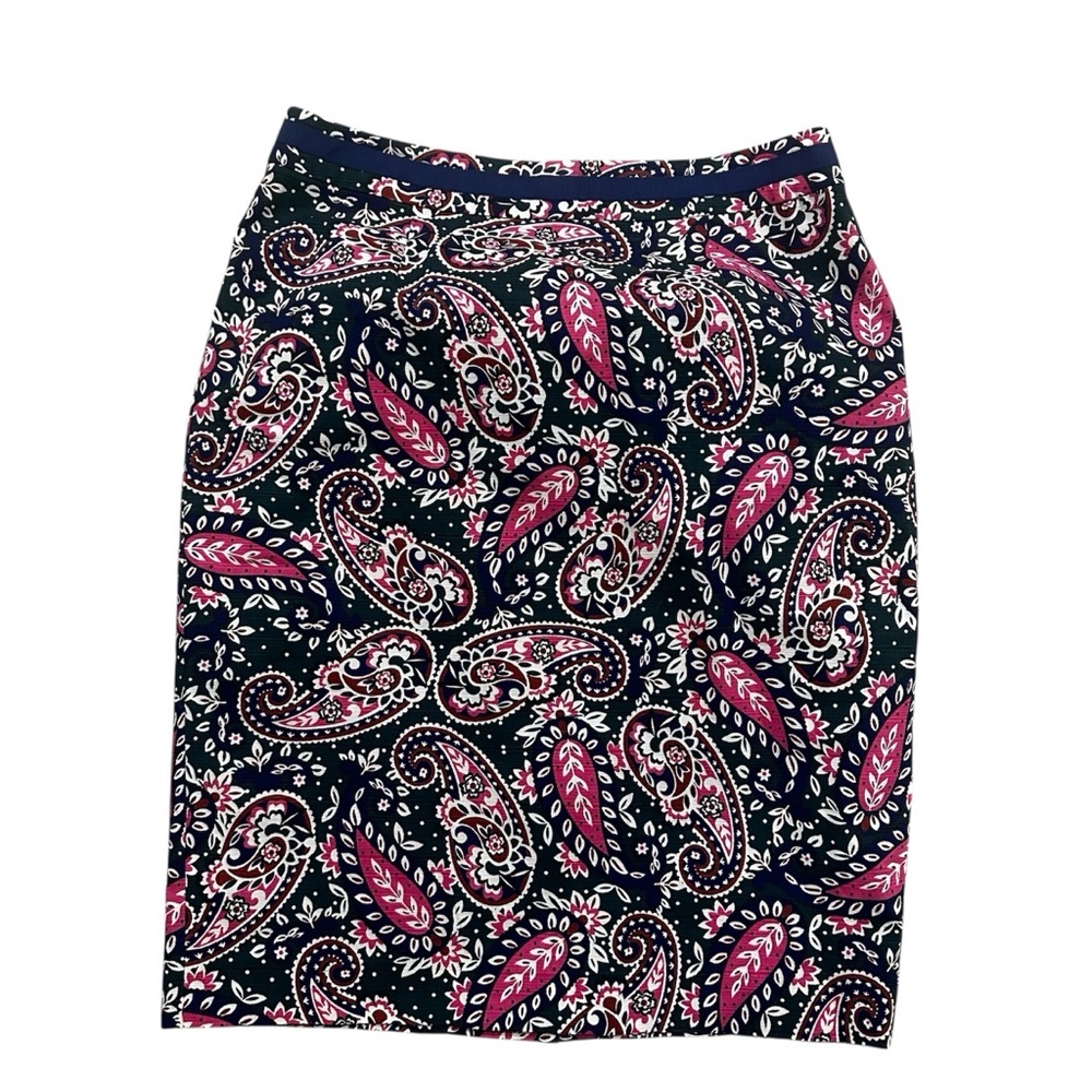 Boden Modern Woodland Paisley Pencil Skirt, size 8 R